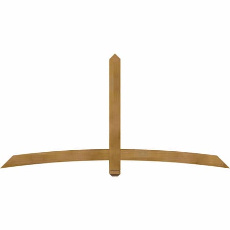 Ekena Millwork Bellingham Rough Sawn Timber Gable Bracket, Western Red Cedar, 84"W x 42"H x 4"D x 4"F, 12/12 Pitch GBW084X42X0404BEL00RWR